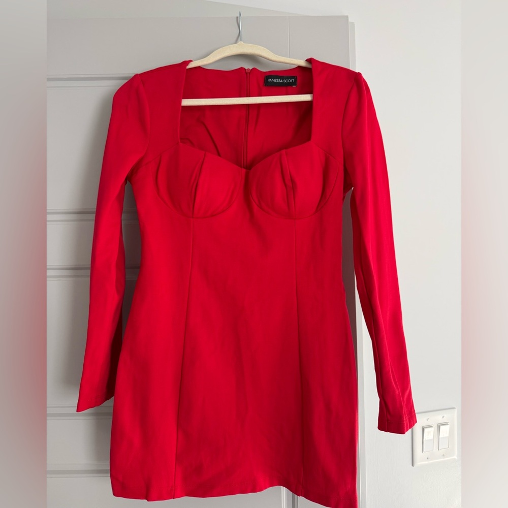 Vanessa Scott Red Dress